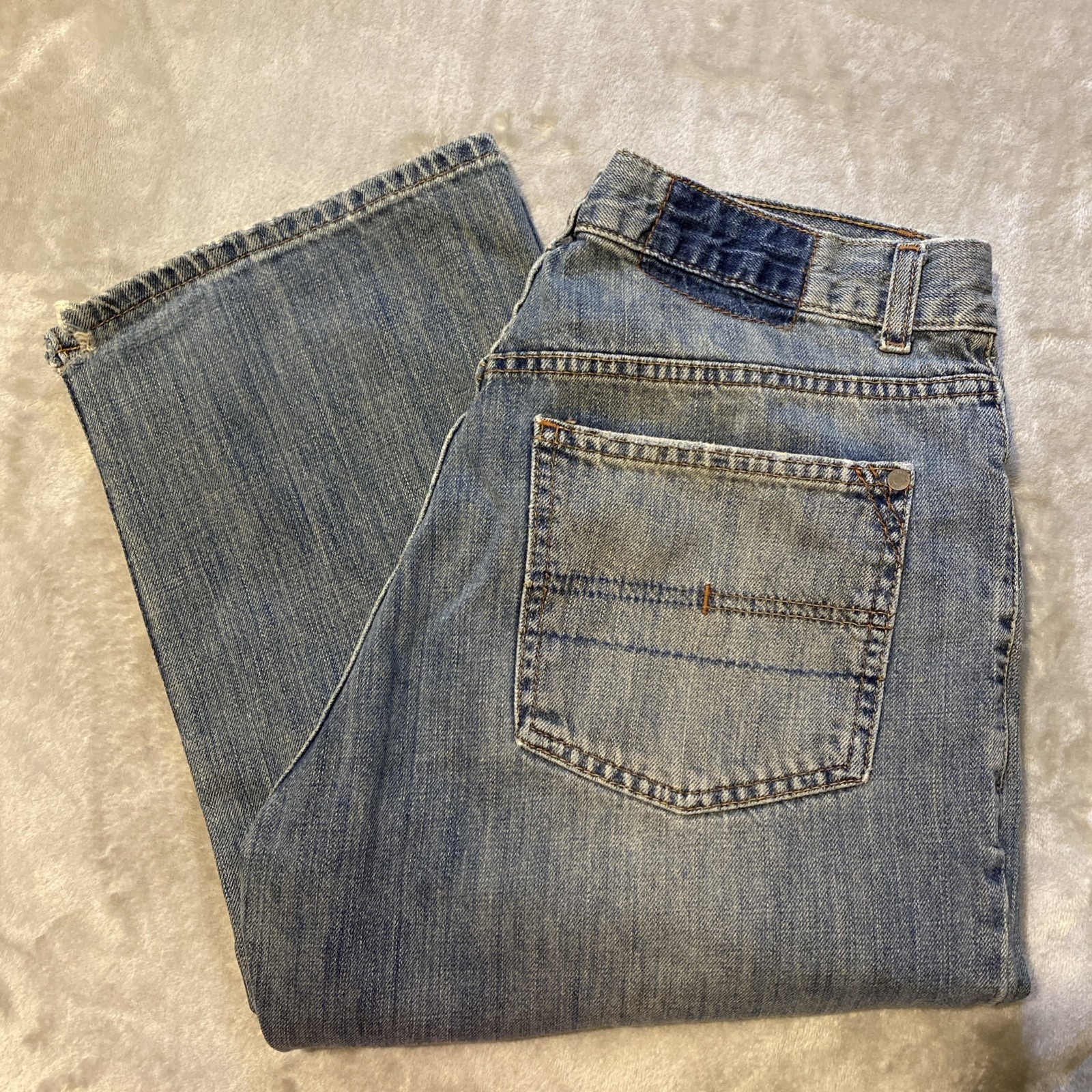 Vtg Calvin Klein Jeans Mens Sz 33x30 Blue Faded Straight Leg Y2k Skater Grunge